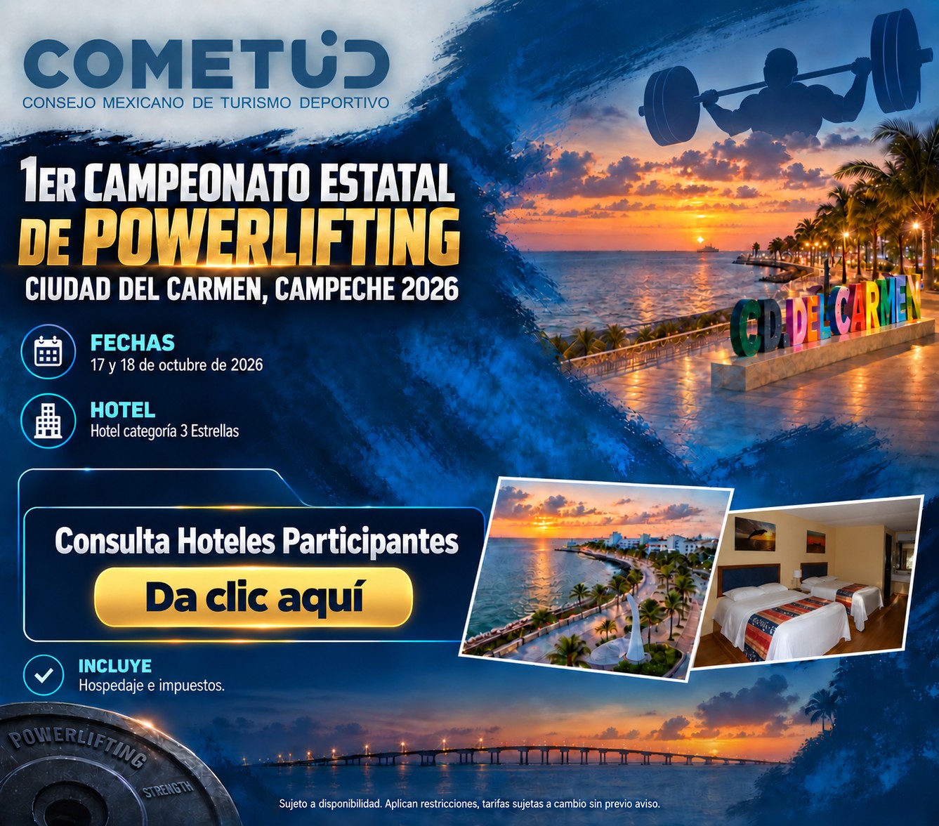 1er Campeonato Estatal de Powerlifting, Ciudad del Carmen, Campeche 2026